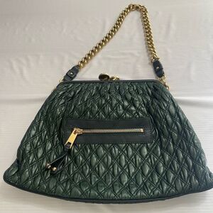 Marc Jacobs Mina Green Quilted Stam Bag Purse Handbag